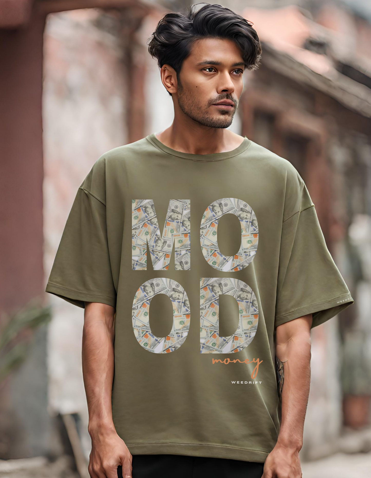 "Cash Vibe Tee: Money Moods" Oversized Fit T-shirt